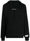 Mostly Heard Rarely Seen Logo-embroidered Cut-out Hoodie In Black
