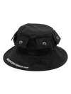 Mostly Heard Rarely Seen Logo-embroidery Cotton Bucket Hat In Black