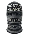 Mostly Heard Rarely Seen Logo-intarsia Ski Mask In Black