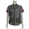 Mostly Heard Rarely Seen Men's Geometric Safari Shirt In Grey/red In Multi