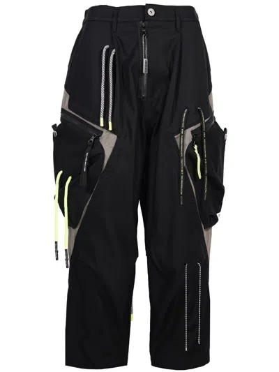Mostly Heard Rarely Seen Multi Drawcord Cargo Pants In Black