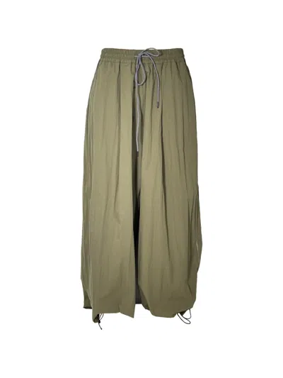 Mostly Heard Rarely Seen Oversized Drawstring Track Pants In Green