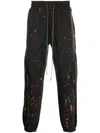 Mostly Heard Rarely Seen Paint-splattered Tapered Joggers In Black