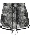 Mostly Heard Rarely Seen Paisley Cut-me-up Shorts In Grey