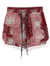 Mostly Heard Rarely Seen Paisley Cut-me-up Shorts In Red