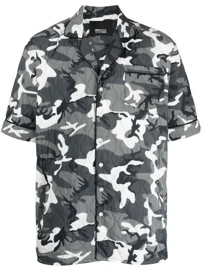 Mostly Heard Rarely Seen Quilted Camo Short-sleeve Shirt In Multicolour