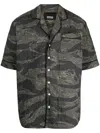 Mostly Heard Rarely Seen Quilted Camouflage-print Cotton Shirt In Green