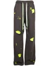 Mostly Heard Rarely Seen Ripped-up Cotton Sweatpants In Grey