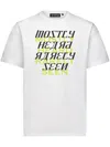 Mostly Heard Rarely Seen Shadow Text Cotton T-shirt In 白色