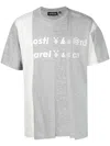 Mostly Heard Rarely Seen Spliced Logo-print Cotton T-shirt In Grey