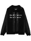 Mostly Heard Rarely Seen Spliced Luxury Mock Hoodie In Black