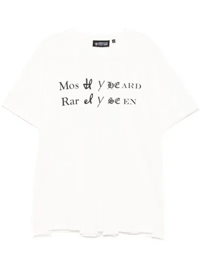 Mostly Heard Rarely Seen Spliced Luxury Mock T-shirt In White