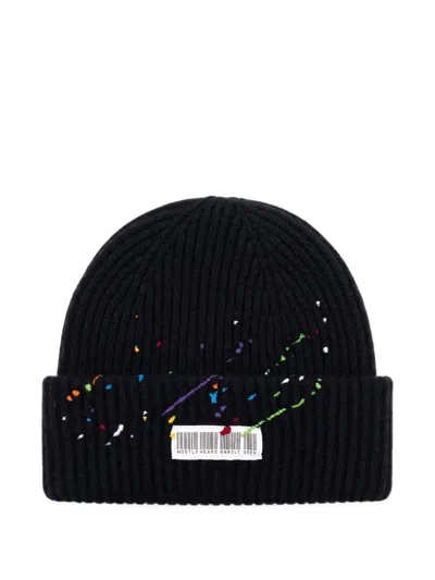 Mostly Heard Rarely Seen Whiplash Barcode Beanie Hat In Black