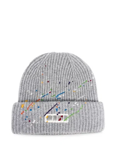 Mostly Heard Rarely Seen Whiplash Barcode Beanie Hat In Black