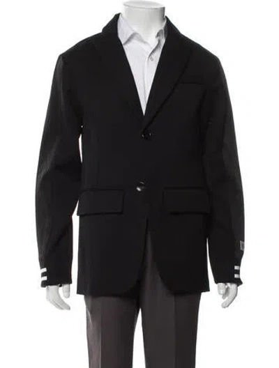Pre-owned Mostly Heard Rarely Seen Wool Grosgrain Trim Blazer In Black