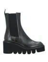 Mot-clè Woman Ankle Boots Dark Green Size 10 Soft Leather In Green