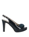 Mot-clè Woman Pumps Midnight Blue Size 5.5 Leather In Blue