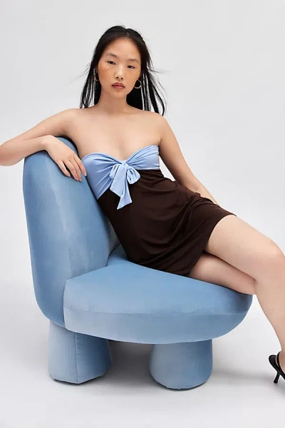 Motel Analee Babydoll Mini Dress In Brown, Women's At Urban Outfitters |  ModeSens