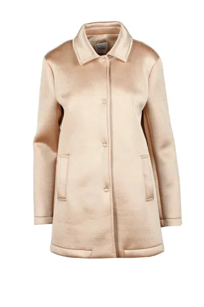 Motel Beige Relaxed Polyester Jacket In Neutral