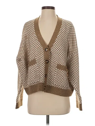 Pre-owned Motel Cardigan Sweater In Tan