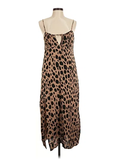 Motel Casual Dress In Brown