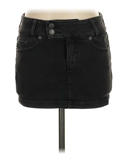 Pre-owned Motel Denim Skirt In Black