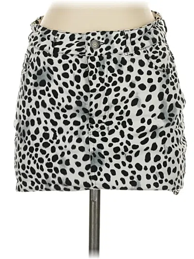 Pre-owned Motel Denim Skirt In White