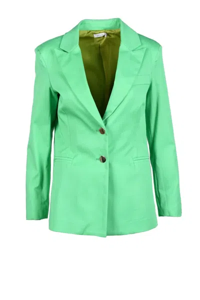Motel Green Tailored Stretch Cotton Jacket