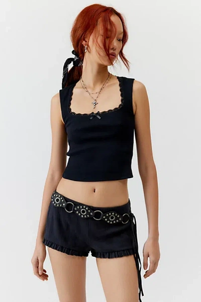 Motel Jinila Cropped Tank Top In Black, Women's At Urban Outfitters