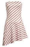 Motel Kagari Strapless Asymmetric Dress In Neutral