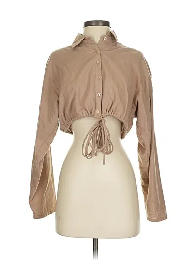 Pre-owned Motel Long Sleeve Blouse In Brown