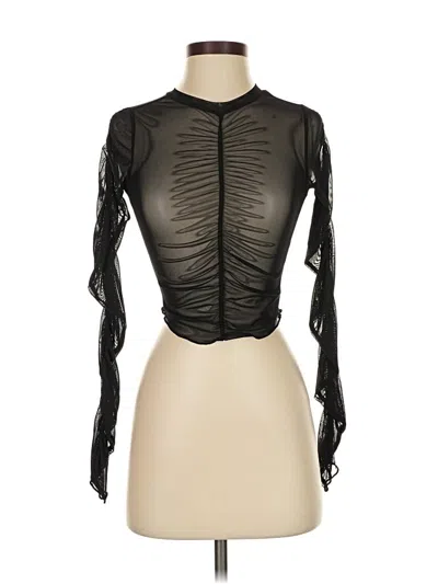 Pre-owned Motel Long Sleeve Top Black High Neck Tops