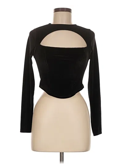 Pre-owned Motel Long Sleeve Top Black Turtleneck Tops