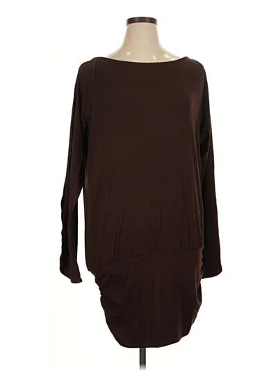 Motel Long Sleeve Top Brown Boatneck Tops