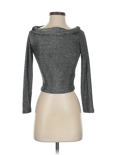 Motel Long Sleeve Top Gray Cowl Neck Tops