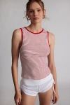 Motel Lorde Striped Tank Top In Red, Women's At Urban Outfitters In Red
