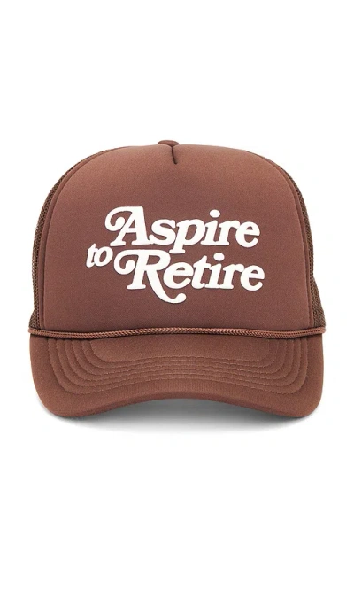 Motel Margarita Aspire Script Trucker Hat In Brown