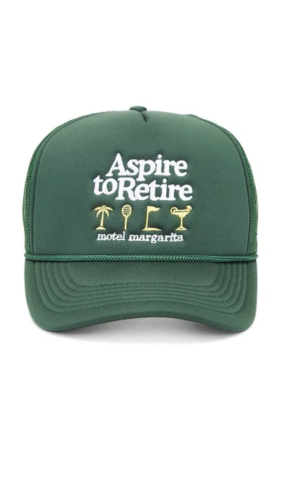 Motel Margarita Aspire To Retire Trucker Hat In Green