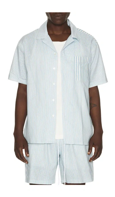 Motel Margarita Del Mar Button Up Shirt In White