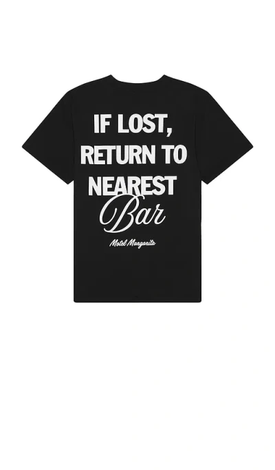 Motel Margarita If Lost Tee In Black