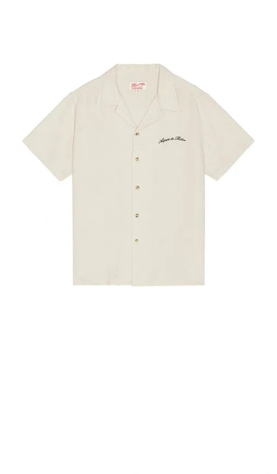 Motel Margarita Mallorca Button Up Shirt In Neutral