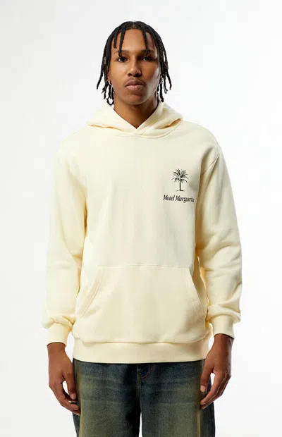 Motel Margarita Men's Quit Your Job Hoodie In Off White In Yellow