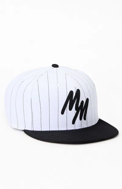 Motel Margarita Moniker Snapback Hat In White/black
