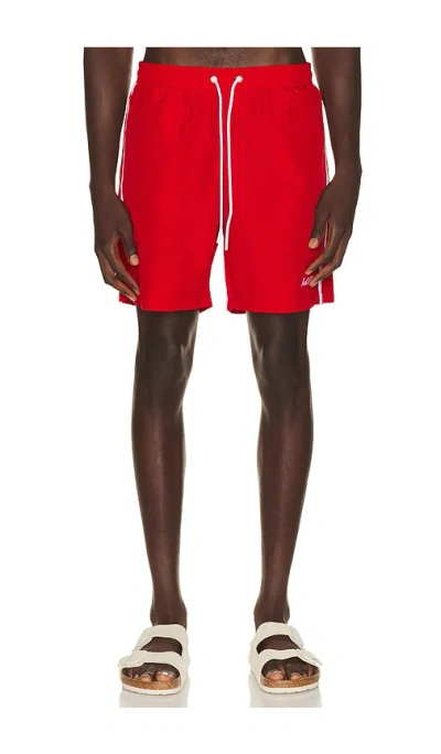 Motel Margarita Pacific Swim Trunks In Red