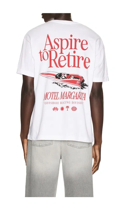 Motel Margarita Racing Division Tee In Vintage White