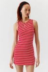 MOTEL MASHA STRIPED TANK DRESS IN RED, WOMEN'S AT URBAN OUTFITTERS