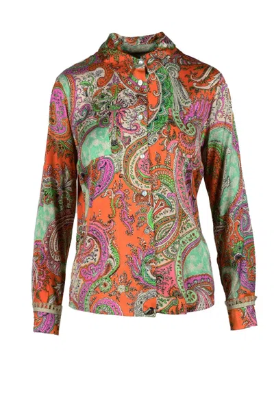 Motel Multicolor Paisley Viscose Casual Shirt