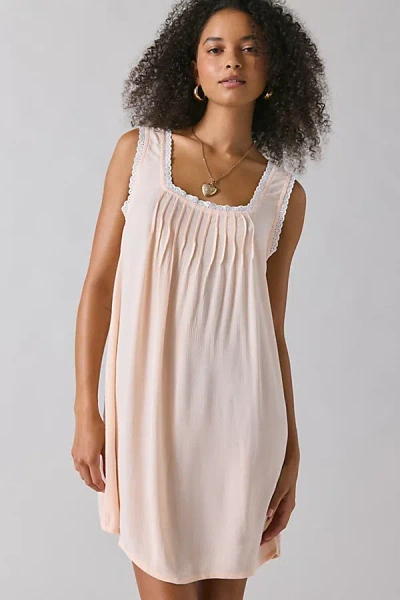 Motel Musta Box Pleat Mini Babydoll Smock Dress In Pink