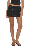 Motel Nobita Eyelet Embroidered Cotton Miniskirt In Black