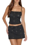 Motel Nobita Eyelet Embroidered Open Back Cotton Camisole